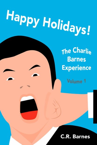 Happy Holidays! book cover, a young man is getting punched in the face. 